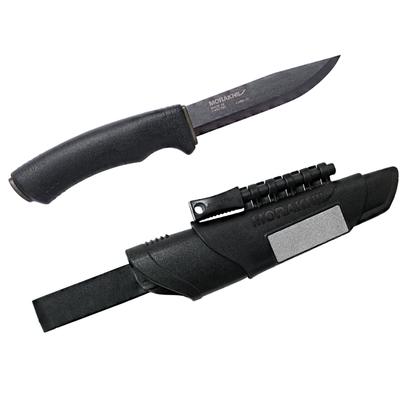 Morakniv - Bushcraft Survival Black Blade W/ Fire Steel + Sharpener 