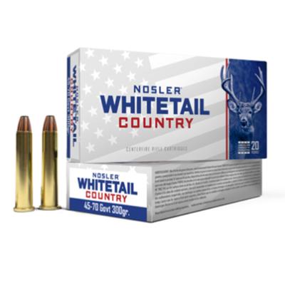 Nosler - 45-70 Government 300gr Straight-Wall Whitetail Country™ Ammunition - 20 rds