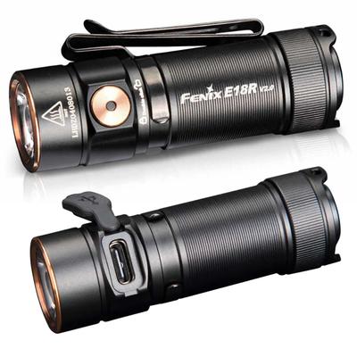 Fenix E18R V2.0 Rechargeable EDC Flashlight - Black 