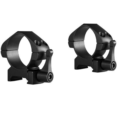 Hawke Precision Steel Ring Mounts 30mm 2 Piece Weaver Medium With Lever