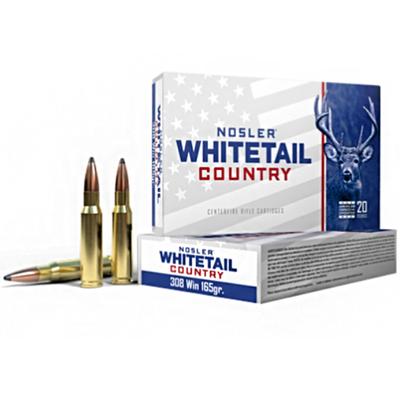 Nosler 308 Winchester 165gr Solid Base Whitetail Country™ Ammunition - Box of 20