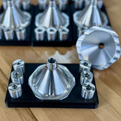 Accuracy Development Aluminum Loading Funnel Kit w/ Caliber specific heads Including 223, 6mm, 6.5mm, 7mm, 30 cal, 338 cal