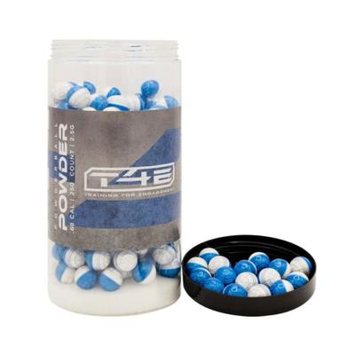 Umarex T4E .68 Cal Powder Balls - 250 Count Jar, Blue/White