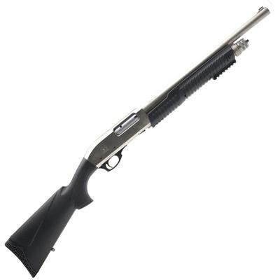 Charles Daly 301 Tactical Pump Shotgun 12 Gauge, Nickel, 18.5