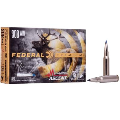 Federal Terminal Ascent, 308 Win, 175 Grain, Terminal Ascent, 2600 fps - Box of 20 Rounds