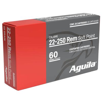 Aguila 22-250 REM Interlock 60 gr - By Hornady - Brass