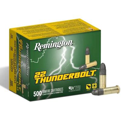 Remington Thunderbolt - .22LR, 40gr, Lead Round Nose - Box of 500 Rounds