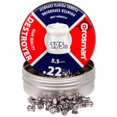 Crosman Destroyer Pellets .22 Cal 14.3 Grains Pointed Expanding 175 count