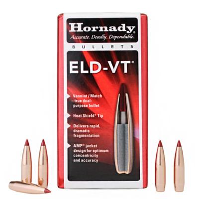 Hornady - 22 Cal .224 62 gr ELD-VT - Box of 100 Rounds 
