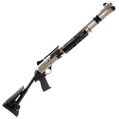 EGE Panzer Arms M4 Speed Pro, Nickel / Telescopic, 12 Gauge, 18.6