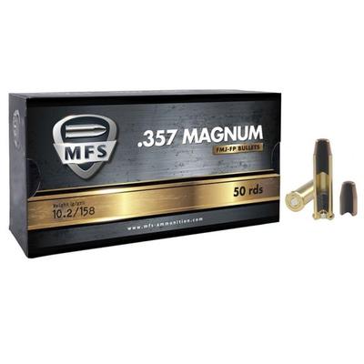 MFS Ammunition 357 Mag, 158 Grain,  FMJ-FP, Non-Corrosive - Box of 50
