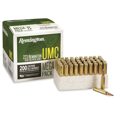 Remington Ammo UMC Mega Pack .223 Rem 55GR MC - 200 Rounds