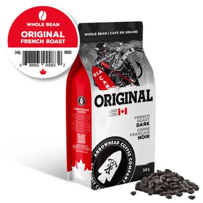 Arrowhead Coffee French Roast Dark Coffee - Original, 340g - Whole Bean