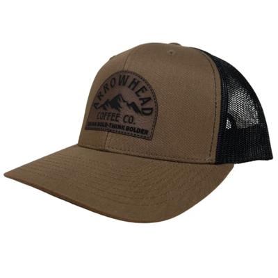 Arrowhead Coffee Trucker Style Snapback Hat - Coyote Brown