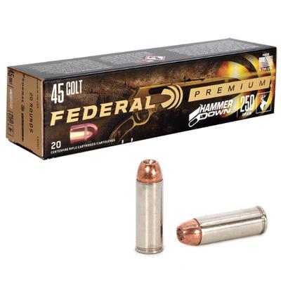 Federal Premium HammerDown 45 Colt Ammo 250 Grain, Bonded Hollow Point, LG45C1 - Box of 20