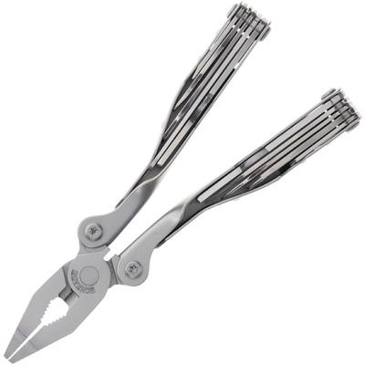 Schrade Delta Class Tough Tool Multitool, 2Cr Stainless Steel Construction, Silver, 1680D Polyester Sheath, 1182534