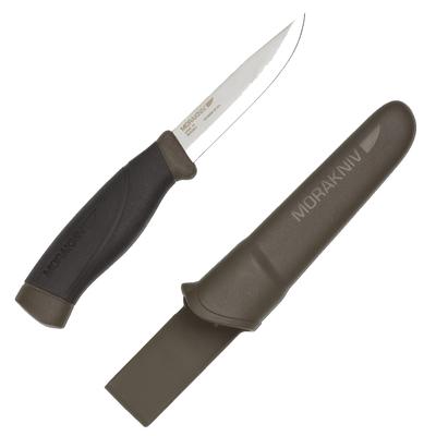 Morakniv Companion Heavy Duty Fixed Blade Knife, Military Green, M-12210