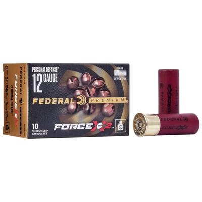 Federal Ammunition Force X2 12 Gauge, 00 Buck, 10 Rounds, 2.75