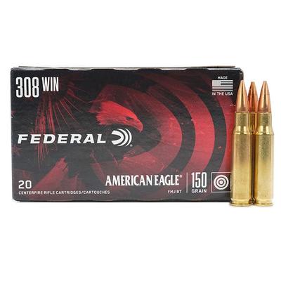 Federal American Eagle 308 Winchester Ammo 150 Grain Full Metal Jacket AE308D - Box of 20