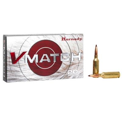 Hornady V-Match 22 ARC Ammo 62 Grain Hornady ELD-VT Polymer Tip - Box of 20