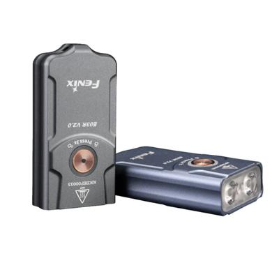 Fenix E03R V2.0 All Metal Mini LED Keychain Flashlight, Blue or Grey, 500 Lumens