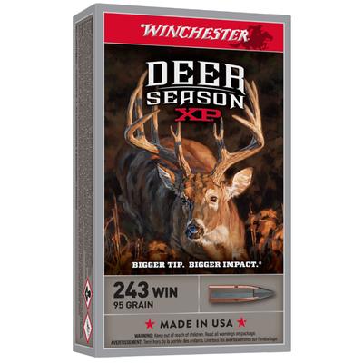 Winchester Deer Season XP Brass Ammo .243 Win., 95 Grain, EP, 20 Rounds, X243DS