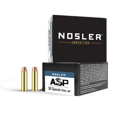 Nosler Ammo 38 Special, 125 Grain, JHP ASP - Box of 20, 40137