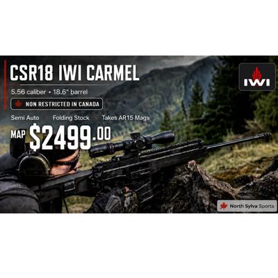 PRE-ORDER: IWI Carmel CSR18 Semi-Auto Rifle, 5.56 NATO, 18.6