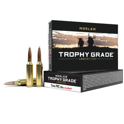 Nosler Trophy Grade Ammo 7mm PRC, 160 Grain, AccuBond Polymer Tip - Box of 20, 61242