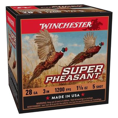 Winchester Super Pheasant Shotgun Ammo, 28 Gauge, #5 Shot, 3