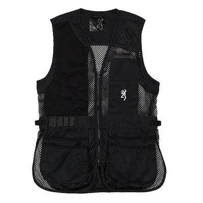Browning Ace Shooting Vest Women's Black/Navy, Large, Right Hand, 3050699503