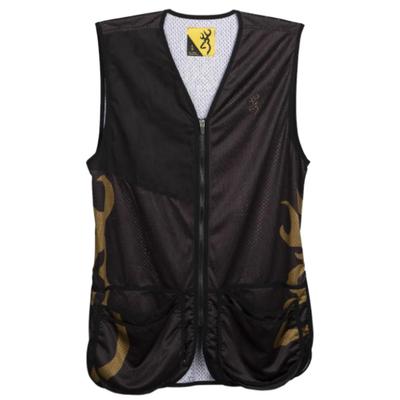 Browning Team Shooting Vest Right Hand, XL - Black/Gold, 3050469904