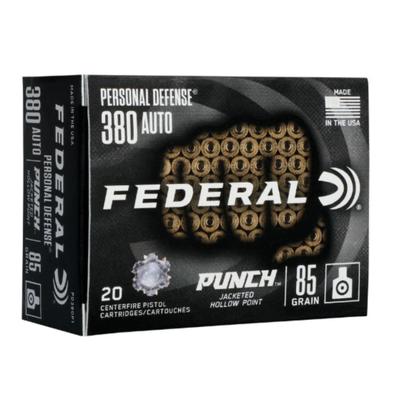 Federal - Punch, 380 Auto, 85 Grain, Jacketed Hollow Point, 1000 fps