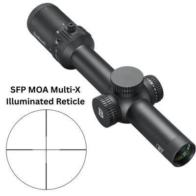 Bushnell 1-8x24 R7 Rifle Scope (SFP MOA Multi-X Illuminated Reticle, Black), R7-1824A2