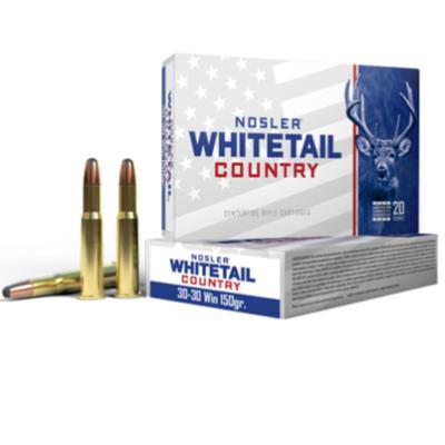 Nosler - 30-30 Winchester 150gr RN Solid Base® Whitetail Country Ammunition - Box of 20 Rounds 
