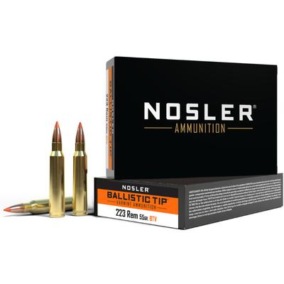 Nosler - 223 Remington 55gr Ballistic Tip Varmint Ammunition - Box of 20 Rounds 