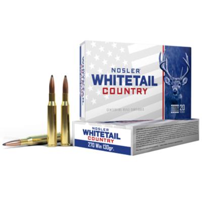 Nosler - 270 Winchester 130gr Solid Base® Whitetail Country™ Ammunition - Box of 20 Rounds 