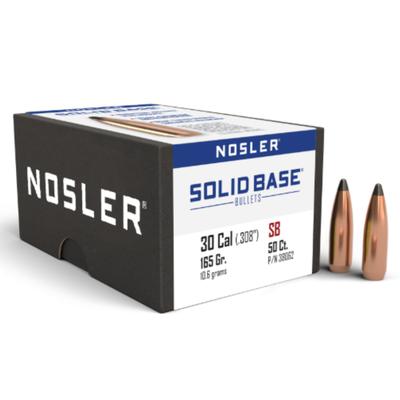Nosler - .30 Caliber 165gr Solid Base® SP - Box of 50 Rounds 