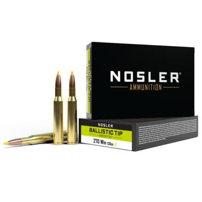 Nosler - 270 Win 130gr Ballistic Tip Hunting Ammunition - Box of 20 Rounds 