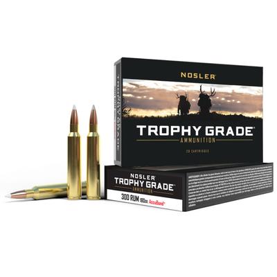 Nosler - 300 RUM 180 Accu-Bond Trophy Grade Ammunition - Box of 20 Rounds 