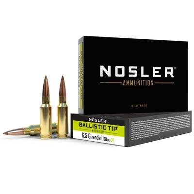 Nosler - 6.5 Grendel 120gr Ballistic Tip Hunting Ammunition - Box of 20 Rounds 