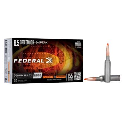 Federal - Fusion Tipped Rifle -  6.5 Creedmoor +Peak, 155 Grain, Fusion Tipped, 2900 fps - Box of 20 Rounds  