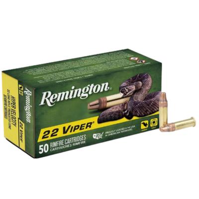 Remington - 22 Viper®, 22 LR, 36 Grain, Plated Truncated Cone Solid, 1410 fps - Box of 50 Rounds 