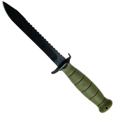 GLOCK Field Fixed Blade Survival Knife with Saw & Sheath - Battle Field Green