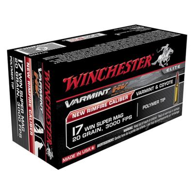 Winchester Varmint HV Ammo 17 WSM Winchester Super Magnum 20gr Hornady V-Max - Box of 50