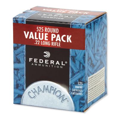 Federal Champion Target Ammo 22LR 36gr Plated Lead HP - Box of 525