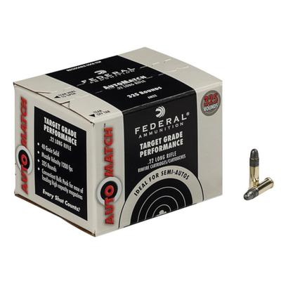 Federal AutoMatch Target Ammo 22LR 40gr LRN - Box of 325