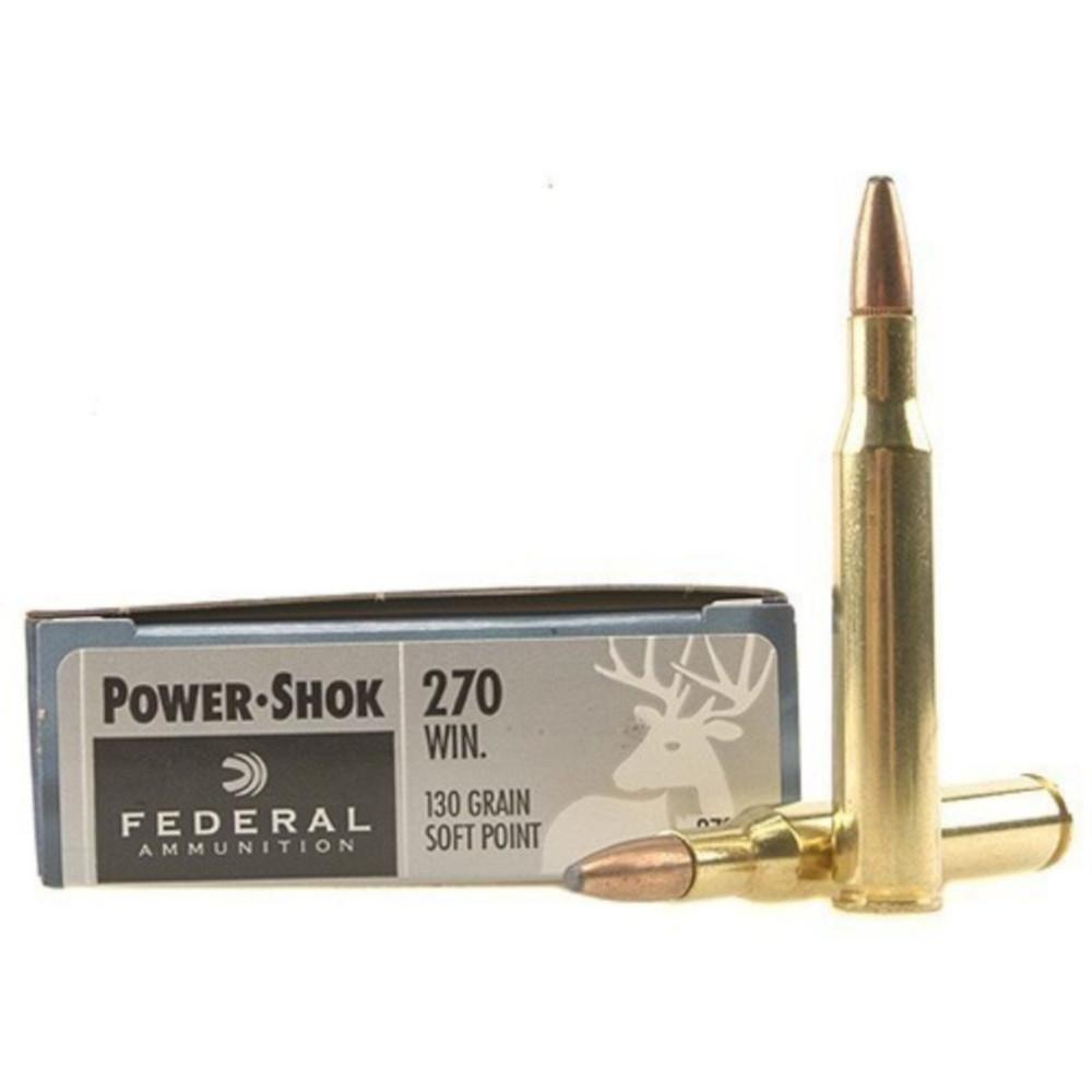  Federal Power- Shok Ammo 270 Winchester 130gr Sp - Box Of 20