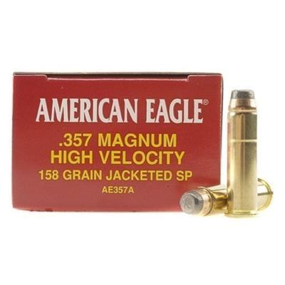 Federal American Eagle Pistol Ammo AE357A 357 Magnum Jacketed SP 158GR 1240fps - Box of 50