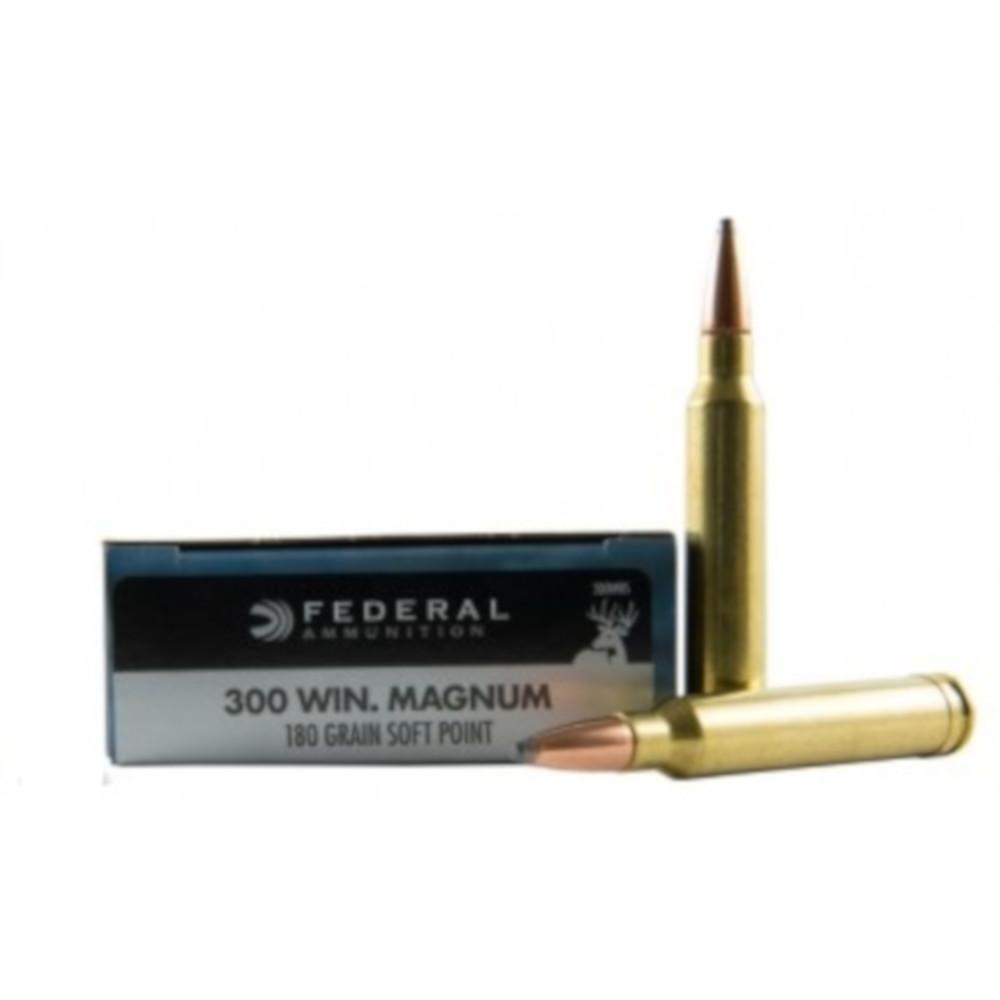  Federal Power- Shok Ammo 300 Winchester Magnum 180gr Sp - Box Of 20
